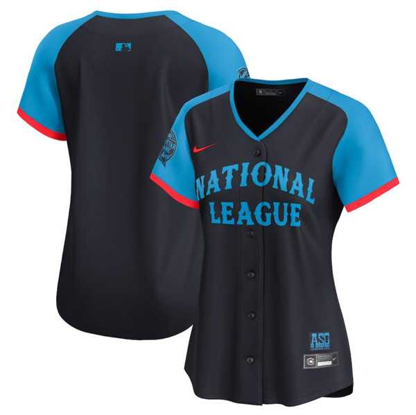 Womens National League Blank Navy 2024 All-Star Limited Stitched Baseball Jersey(Run Small)